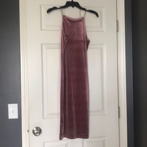 Velvet Mauve pencil dress